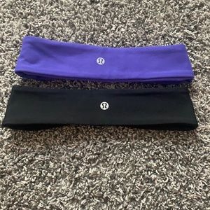 Lululemon headbands purple and black
